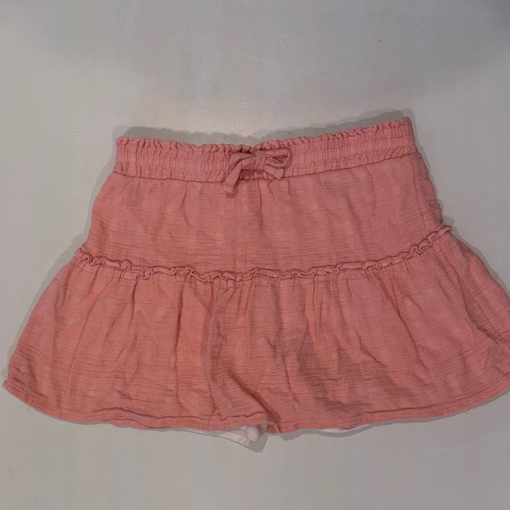 Vintage Havana Pink Tiered Ruffle Skort